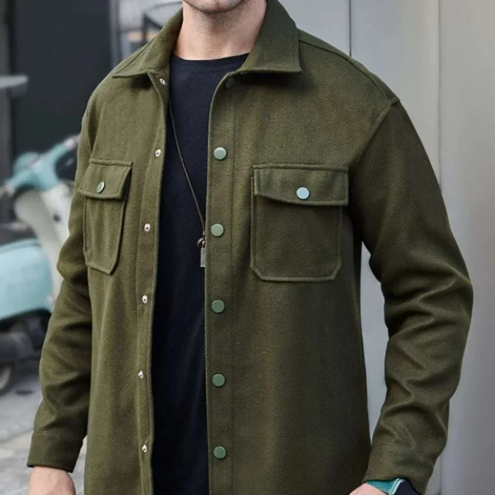 Dark Green Mens Overcoat